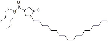 (Z)-N,N-dibutyl-1-(octadec-9-enyl)-5-oxopyrrolidine-3-carboxamide Struktur