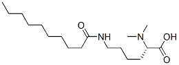 N2,N2-dimethyl-N6-(1-oxodecyl)-L-lysine Struktur