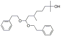 2,6-dimethyl-8,8-bis(2-phenylethoxy)octan-2-ol Struktur