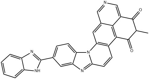 8-(1H-benzimidazol-2-yl)-2-methyl-1H-benzimidazo[1,2-a]isoquino[5,4-fg]quinoline-1,3(2H)-dione Struktur