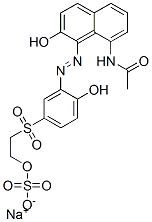 sodium 2-[[3-[(8-acetamido-2-hydroxy-1-naphthyl)azo]-4-hydroxyphenyl]sulphonyl]ethyl sulphate  Struktur