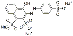 trisodium hydroxy[(4-sulphonatophenyl)azo]naphthalenedisulphonate Struktur