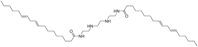 N,N'-[ethane-1,2-diylbis(iminoethane-1,2-diyl)]bis(octadeca-9,12-dien-1-amide) Struktur