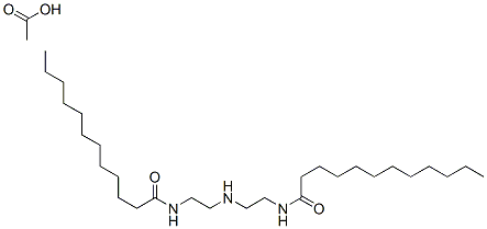 N,N'-(iminodiethylene)bis(dodecanamide) monoacetate Struktur