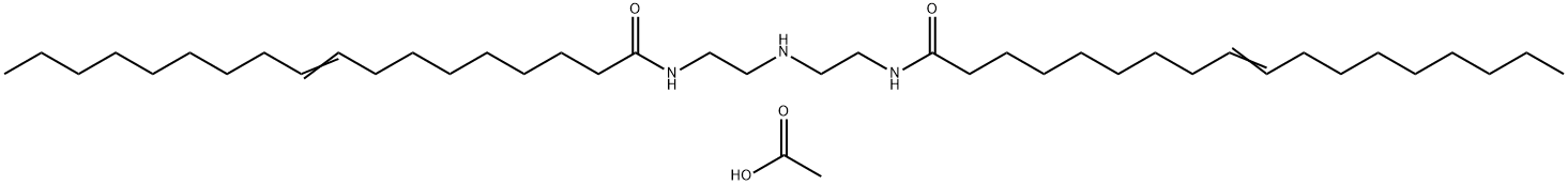 N,N'-(iminodiethylene)bis(octadec-9-enamide) monoacetate Struktur