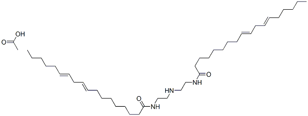 N,N'-(iminodiethylene)bis(octadeca-9,12-dienamide) monoacetate  Struktur