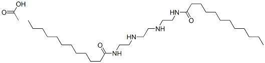 N,N'-[ethylenebis(iminoethylene)]bis(dodecanamide) monoacetate  Struktur