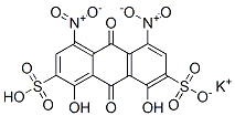 potassium hydrogen -9,10-dihydro-1,8-dihydroxy-4,5-dinitro-9,10-dioxoanthracene-2,7-disulphonate Struktur