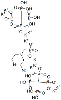 decapotassium [[(phosphonatomethyl)imino]bis[ethane-2,1-diylnitrilobis(methylene)]]tetrakisphosphonate Struktur