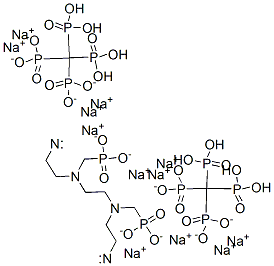 dodecasodium [ethane-1,2-diylbis[[(phosphonatomethyl)imino]ethane-2,1-diylnitrilobis(methylene)]]tetrakisphosphonate Struktur