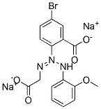 5-bromo-2-[1-(carboxymethyl)-3-(2-methoxyphenyl)triazen-2-yl]benzoic acid, sodium salt Struktur