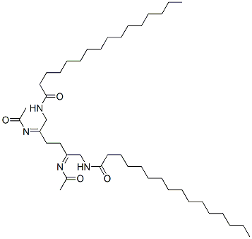 N,N'-[ethane-1,2-diylbis[(acetylimino)ethane-2,1-diyl]]bishexadecan-1-amide Struktur