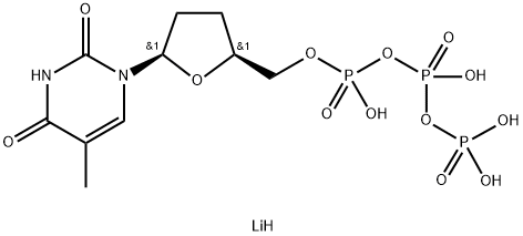 3'-DEOXYTHYMIDINE 5'-TRIPHOSPHATE TRILITHIUM SALT* Struktur