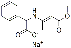 sodium (Z)-alpha-[(3-methoxy-1-methyl-3-oxo-1-propenyl)amino]cyclohexa-1,4-diene-1-acetate Struktur