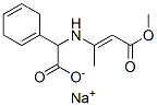 sodium (E)-alpha-[(3-methoxy-1-methyl-3-oxo-1-propenyl)amino]cyclohexa-1,4-diene-1-acetate Struktur