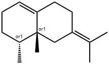 trans-1,2,3,5,6,7,8,8a-octahydro-1a,8a-dimethyl-7-(1-methylethylidene)naphthalene Struktur