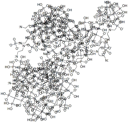 tridecasodium hydrogen [[(phosphonatomethyl)imino]bis[ethylene[(phosphonatomethyl)imino]ethylenenitrilobis(methylene)]]tetrakisphosphonate Struktur