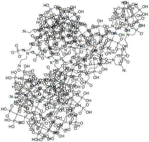 tridecapotassium hydrogen [[(phosphonatomethyl)imino]bis[ethylene[(phosphonatomethyl)imino]ethylenenitrilobis(methylene)]]tetrakisphosphonate Struktur