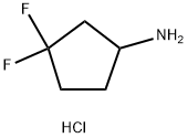 3,3-Difluorocyclopentanamine hydrochloride, 98% Struktur