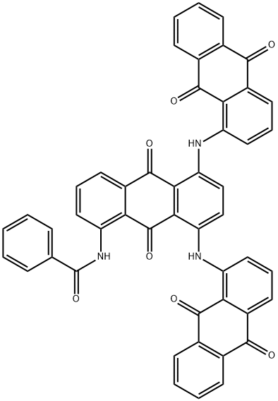 N-[5,8-bis[(9,10-dihydro-9,10-dioxo-1-anthryl)amino]-9,10-dihydro-9,10-dioxo-1-anthryl]benzamide Struktur