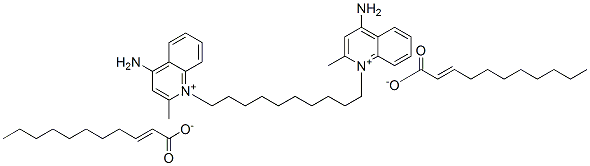 1,1'-(decane-1,10-diyl)bis[4-amino-2-methylquinolinium] diundecenoate Struktur