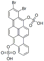 dibromodibenzo[b,def]chrysene-7,14-diyl bis(hydrogen sulphate) Struktur