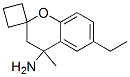 Spiro[2H-1-benzopyran-2,1-cyclobutan]-4-amine,  6-ethyl-3,4-dihydro-4-methyl- Struktur