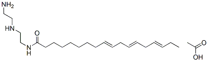 N-[2-[(2-aminoethyl)amino]ethyl]octadeca-9,12,15-trienamide monoacetate Struktur