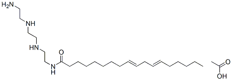 N-[2-[[2-[(2-aminoethyl)amino]ethyl]amino]ethyl]octadeca-9,12-dienamide monoacetate Struktur