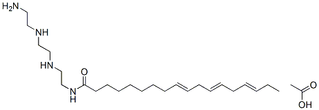 N-[2-[[2-[(2-aminoethyl)amino]ethyl]amino]ethyl]octadeca-9,12,15-trienamide monoacetate Struktur