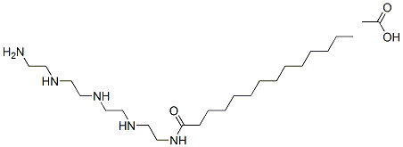 N-[2-[[2-[[2-[(2-aminoethyl)amino]ethyl]amino]ethyl]amino]ethyl]myristamide monoacetate Struktur