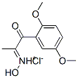 [2-(2,5-dimethoxyphenyl)-1-methyl-2-oxoethylidene]hydroxyammonium chloride Struktur