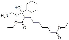 diethyl 2-(3-amino-1-cyclohexyl-1-hydroxypropyl)nonanedioate Struktur