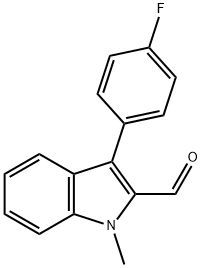 3-(4-氟苯基)-1-甲基-1H-吲哚-2-甲醛, 93957-42-7, 結(jié)構(gòu)式