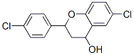 6-chloro-2-(4-chlorophenyl)-3,4-dihydro-2H-1-benzopyran-4-ol Struktur