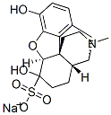 sodium (5alpha)-4,5-epoxy-3,6-dihydroxy-17-methylmorphinan-6-sulphonate Struktur