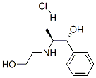 (R*,S*)-(-)-alpha-[1-[(2-hydroxyethyl)amino]ethyl]benzyl alcohol hydrochloride  Struktur