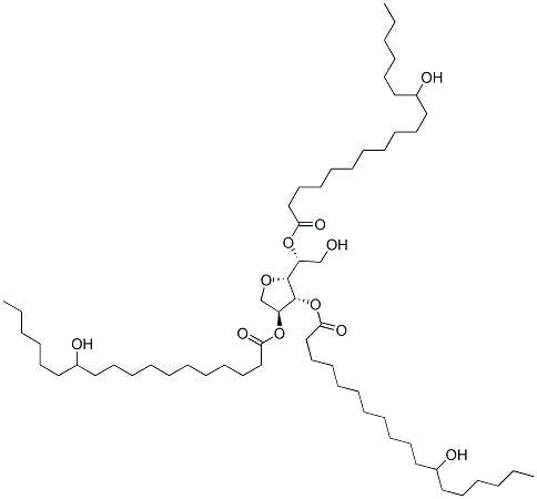 Sorbitan, tris(12-hydroxyoctadecanoate) Struktur