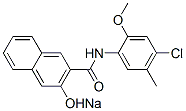 sodium N-(4-chloro-2-methoxy-5-methylphenyl)-3-hydroxynaphthalene-2-carboxamidate Struktur