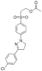 2-[[4-[3-(4-chlorophenyl)-4,5-dihydro-1H-pyrazol-1-yl]phenyl]sulphonyl]ethyl acetate Struktur