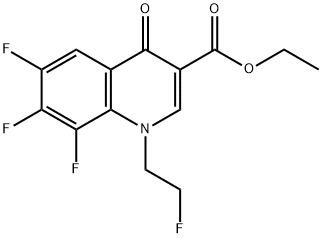 6,7,8-Trifluoro-1-(2-fluoroethyl)-4-oxo-1,4-dihydroquinoline-3-carboxylic acid ethyl ester Struktur