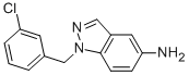 1H-Indazol-5-amine, 1-[(3-chlorophenyl)methyl]- Struktur