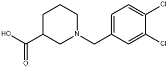 1-(3,4-dimethylbenzyl)piperidine-3-carboxylic acid Struktur