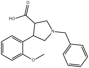 1-BENZYL-4-(2-METHOXY-PHENYL)-PYRROLIDINE-3-CARBOXYLIC ACID Struktur