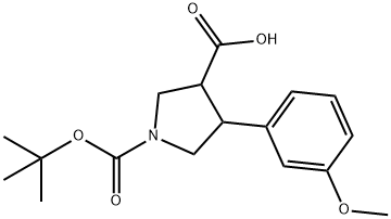 4-(3'-METHOXY)PHENYL-3-CARBOXY-1-BOC-PYRROLIDINE Struktur