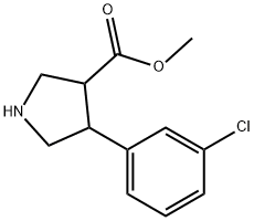 Trans-Methyl 4-(3-chlorophenyl)pyrrolidine-3-carboxylate-HCl Struktur