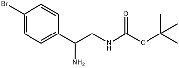 [2-AMINO-2-(4-BROMO-PHENYL)-ETHYL]-CARBAMIC ACID TERT-BUTYL ESTER Struktur