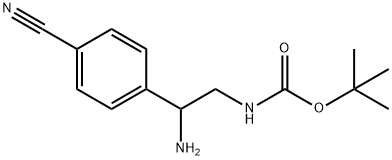 [2-AMINO-2-(4-CYANO-PHENYL)-ETHYL]-CARBAMIC ACID TERT-BUTYL ESTER HYDROCHLORIDE Struktur