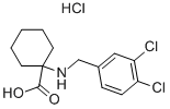 1-(3,4-DICHLORO-BENZYLAMINO)-CYCLOHEXANECARBOXYLIC ACID HYDROCHLORIDE Struktur