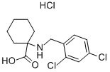 1-(2,4-DICHLORO-BENZYLAMINO)-CYCLOHEXANECARBOXYLIC ACID HYDROCHLORIDE Struktur